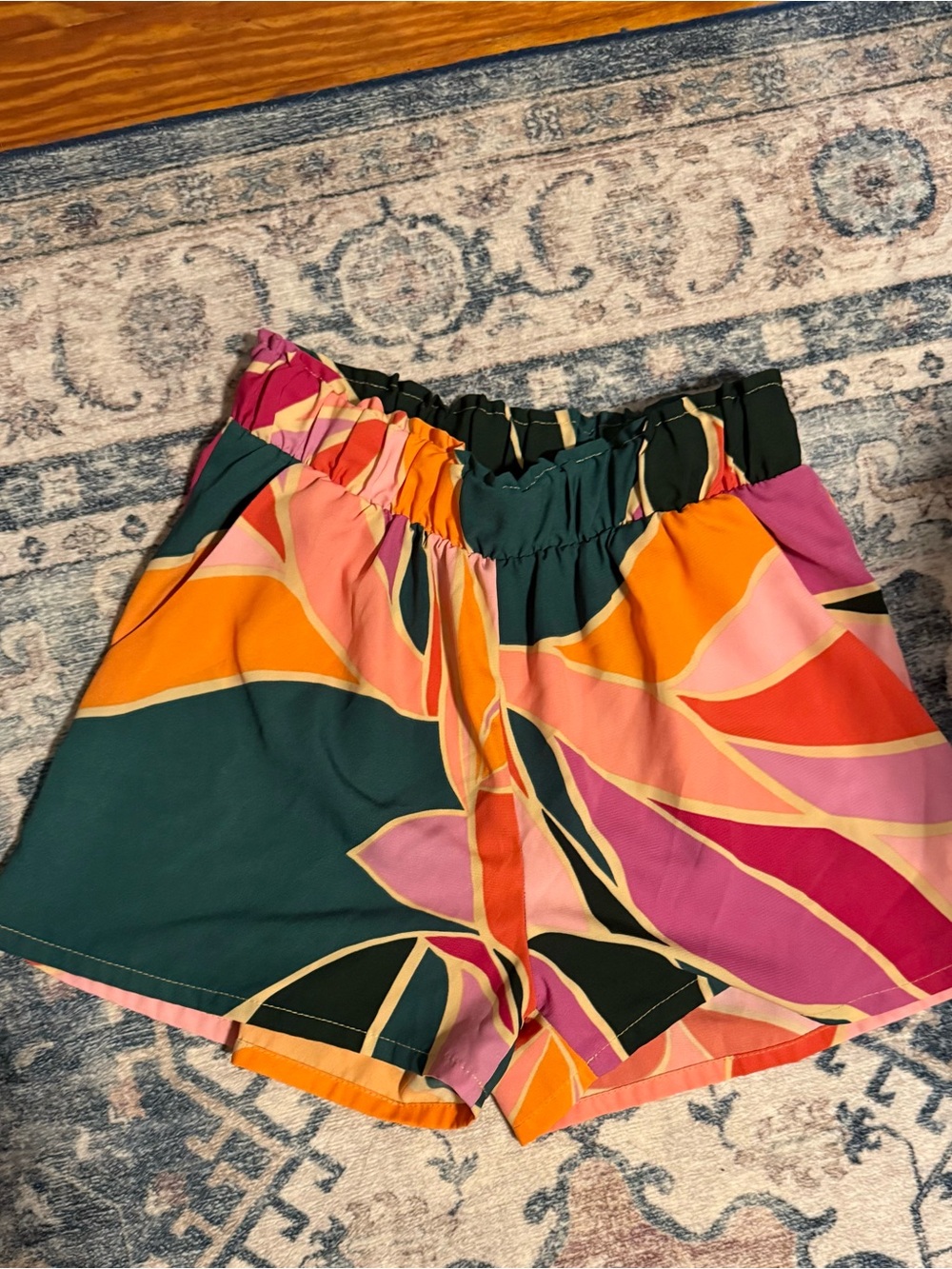 Women’s Multicolor Floral Print Elastic-Waist Shorts